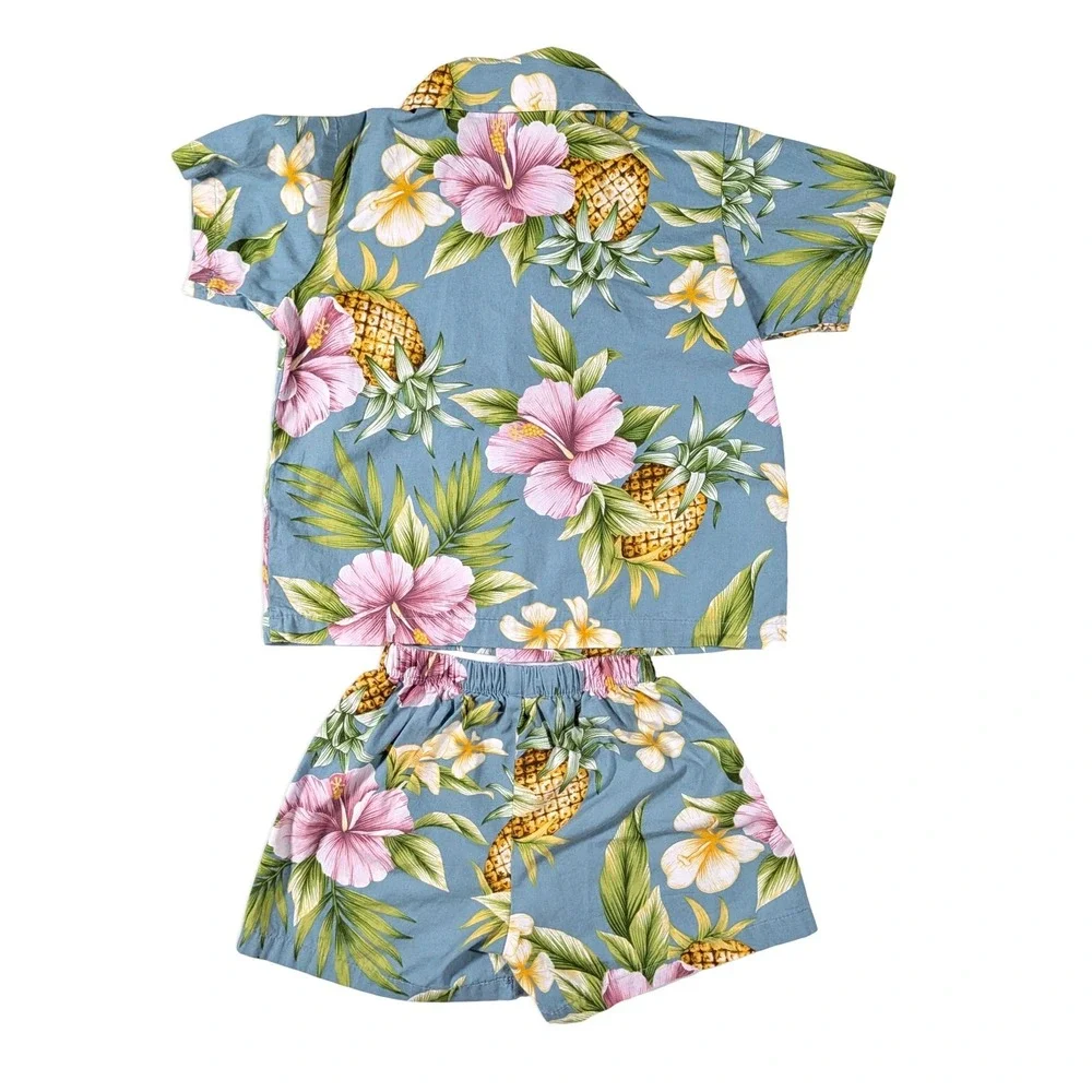 RJC 2 Piece Boy's Hawaiian Vacation Outfit - Shirt & Shorts Made In Hawaii 3T